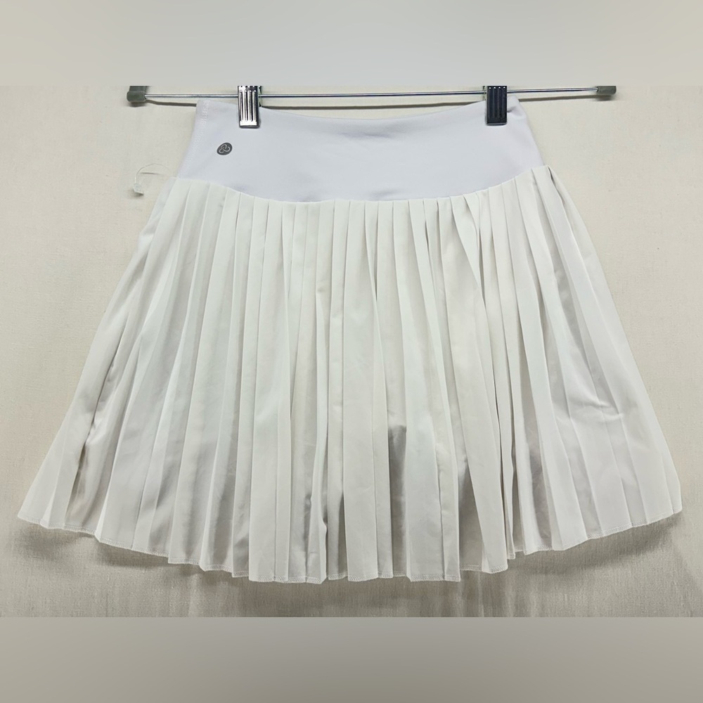 Zella Baseline‎ White Pleated Tennis Pickle Ball Skort Youth Girls Size L 10/12